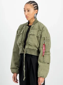 Alpha Industries Damen Bomberjacke in oliv