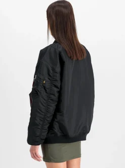 Alpha Industries Damen Bomberjacke in schwarz orange