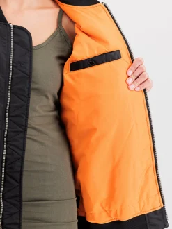 Alpha Industries Damen Bomberjacke in schwarz orange