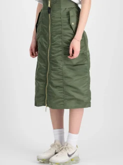 Alpha Industries Damen Rock in grün