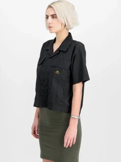 Alpha Industries Damen T-Shirt in schwarz