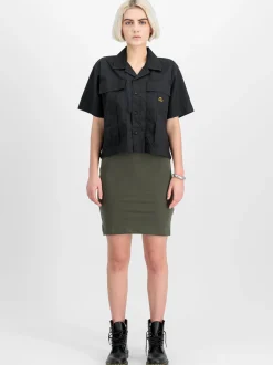 Alpha Industries Damen T-Shirt in schwarz