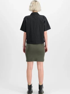 Alpha Industries Damen T-Shirt in schwarz