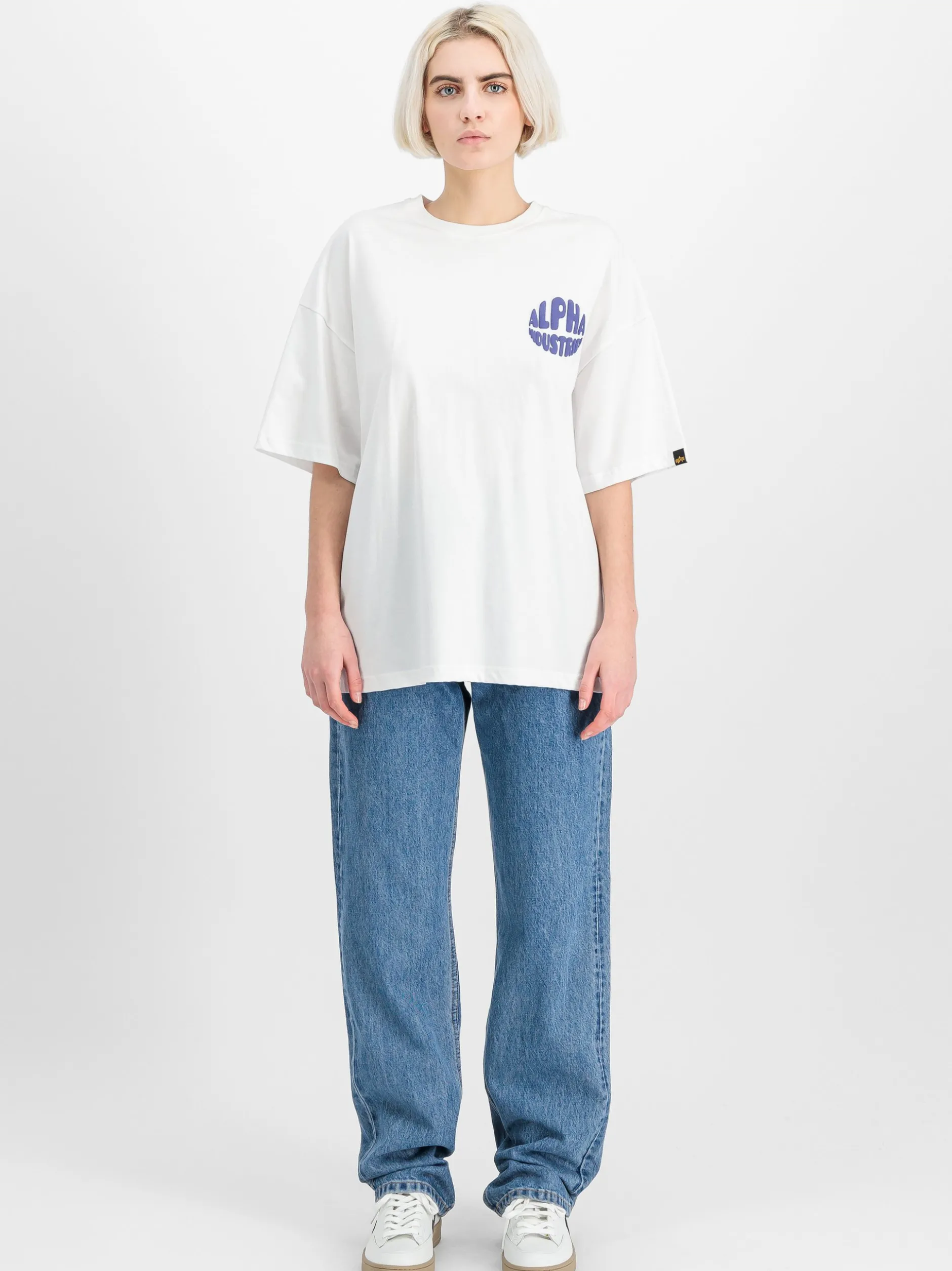 Alpha Industries Damen T-Shirt in weiß