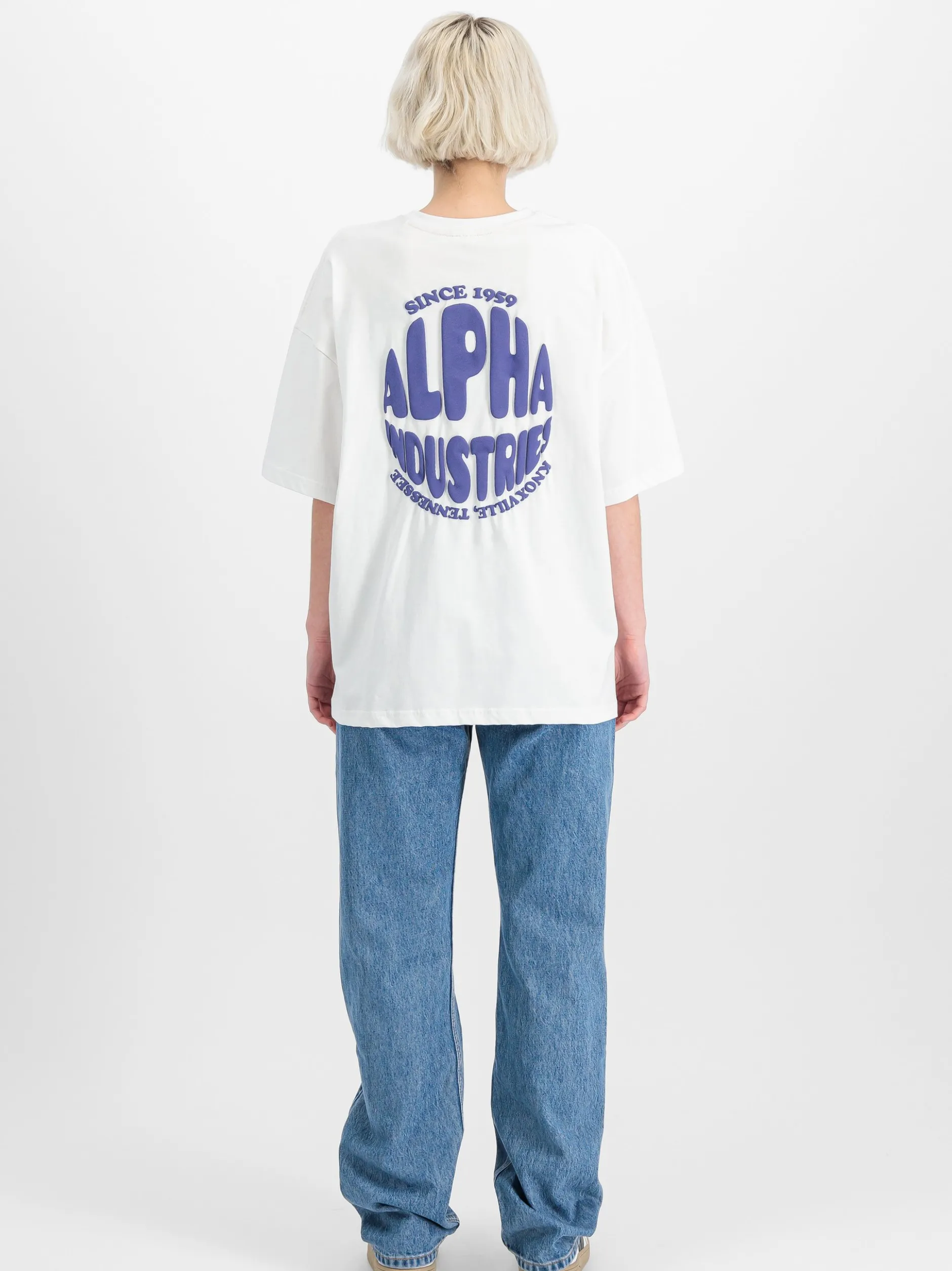 Alpha Industries Damen T-Shirt in weiß