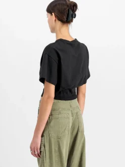 Alpha Industries Damen T-Shirt in schwarz