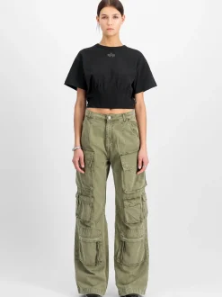 Alpha Industries Damen T-Shirt in schwarz