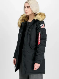 Alpha Industries Damen Winterjacke in schwarz