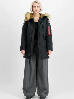 Alpha Industries Damen Winterjacke in schwarz