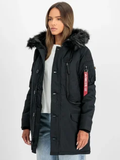 Alpha Industries Damen Winterjacke in schwarz