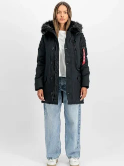 Alpha Industries Damen Winterjacke in schwarz