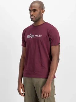 Alpha Industries Herren T-Shirt in bordeaux