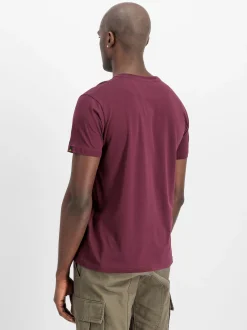 Alpha Industries Herren T-Shirt in bordeaux