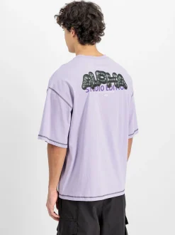 Alpha Industries Herren T-Shirt in lila