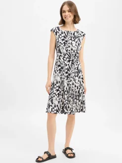 Ambiance Damen Freizeitkleid in weiß marine