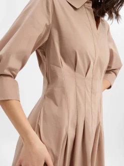 Ambiance Damen Kleid in melange - Ärmel: Halbarm