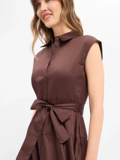 Ambiance Damen Sommerkleid in schoko - Ärmel: extra kurz