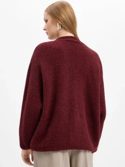 american vintage Damen Strickjacke - East in bordeaux