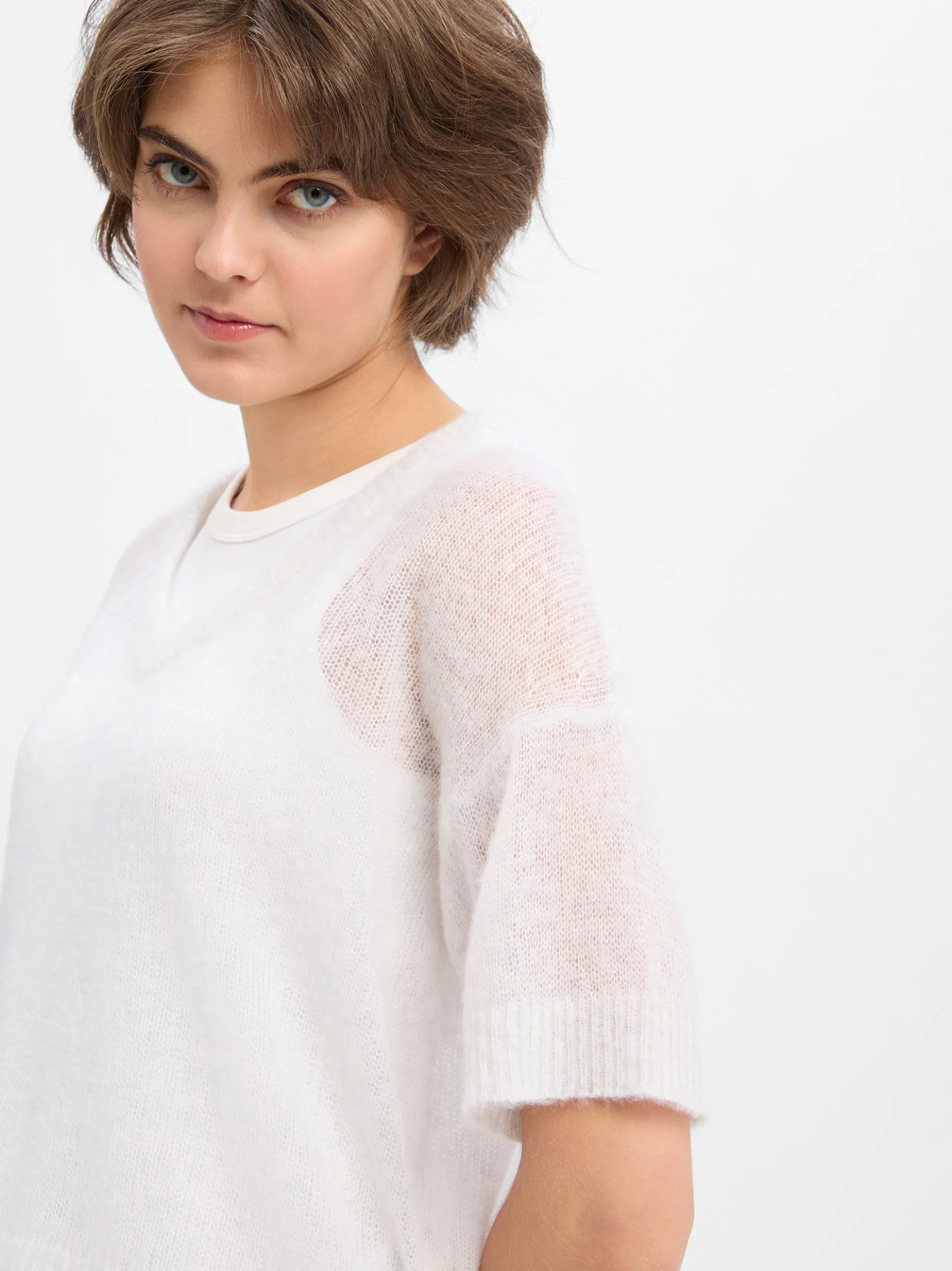 american vintage Damen Strickpullover in weiß