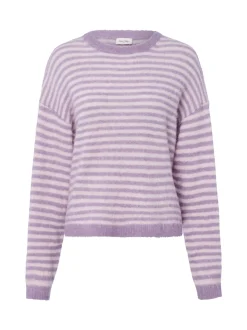 american vintage Damen Strickpullover mit Alpaka-Anteil - Nenybay in flieder ecru