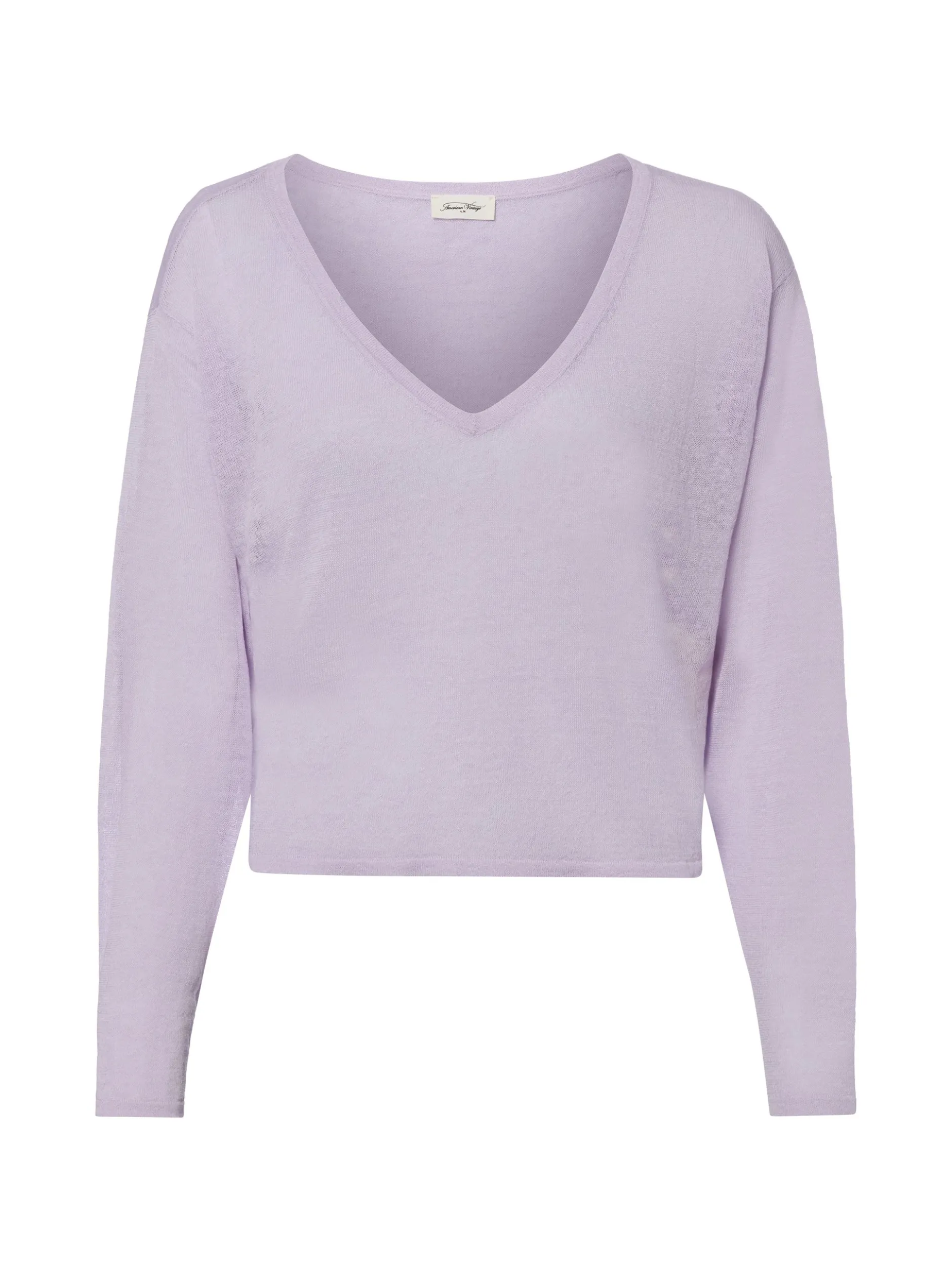 american vintage Damen Strickpullover mit Leinen-Anteil - Epaky in flieder