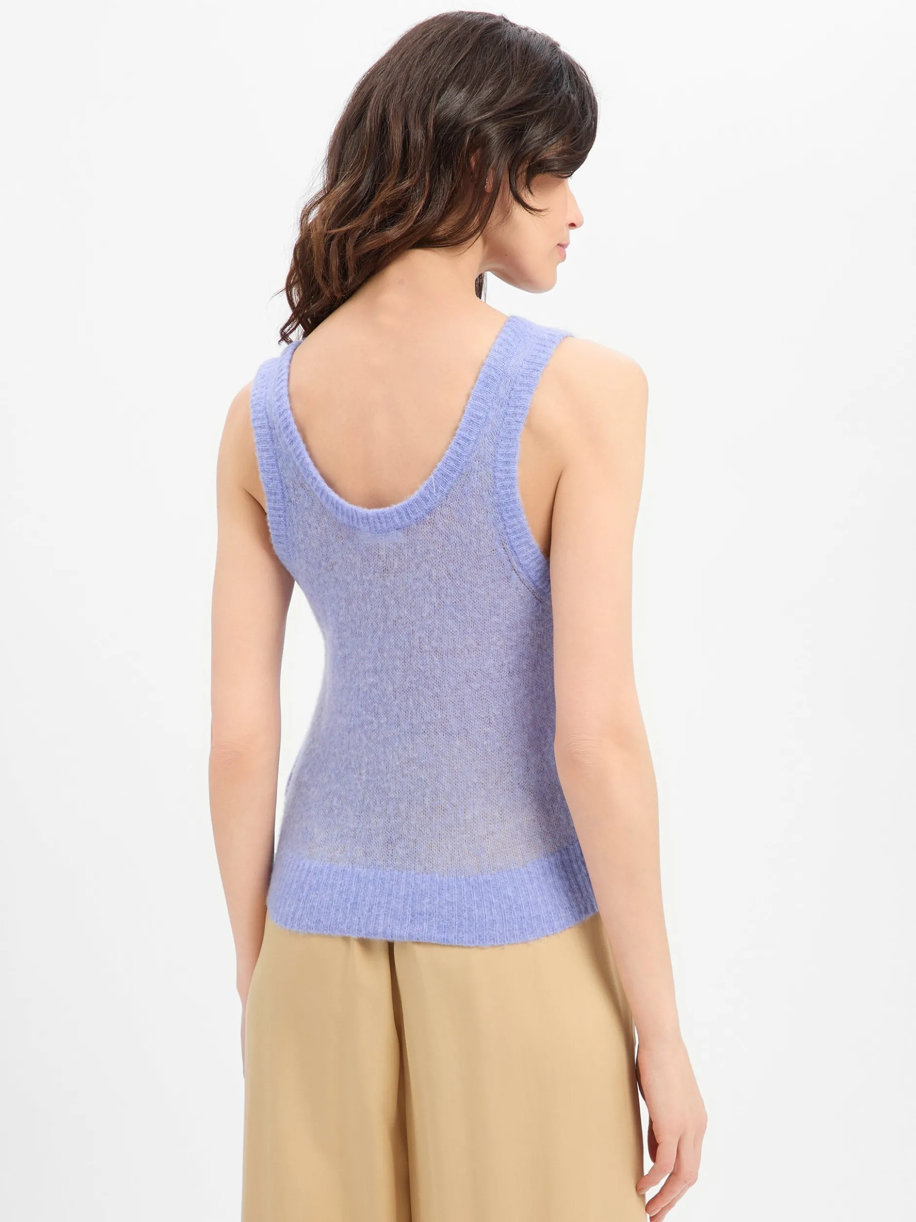 american vintage Damen Stricktop - Bodyrow in blau