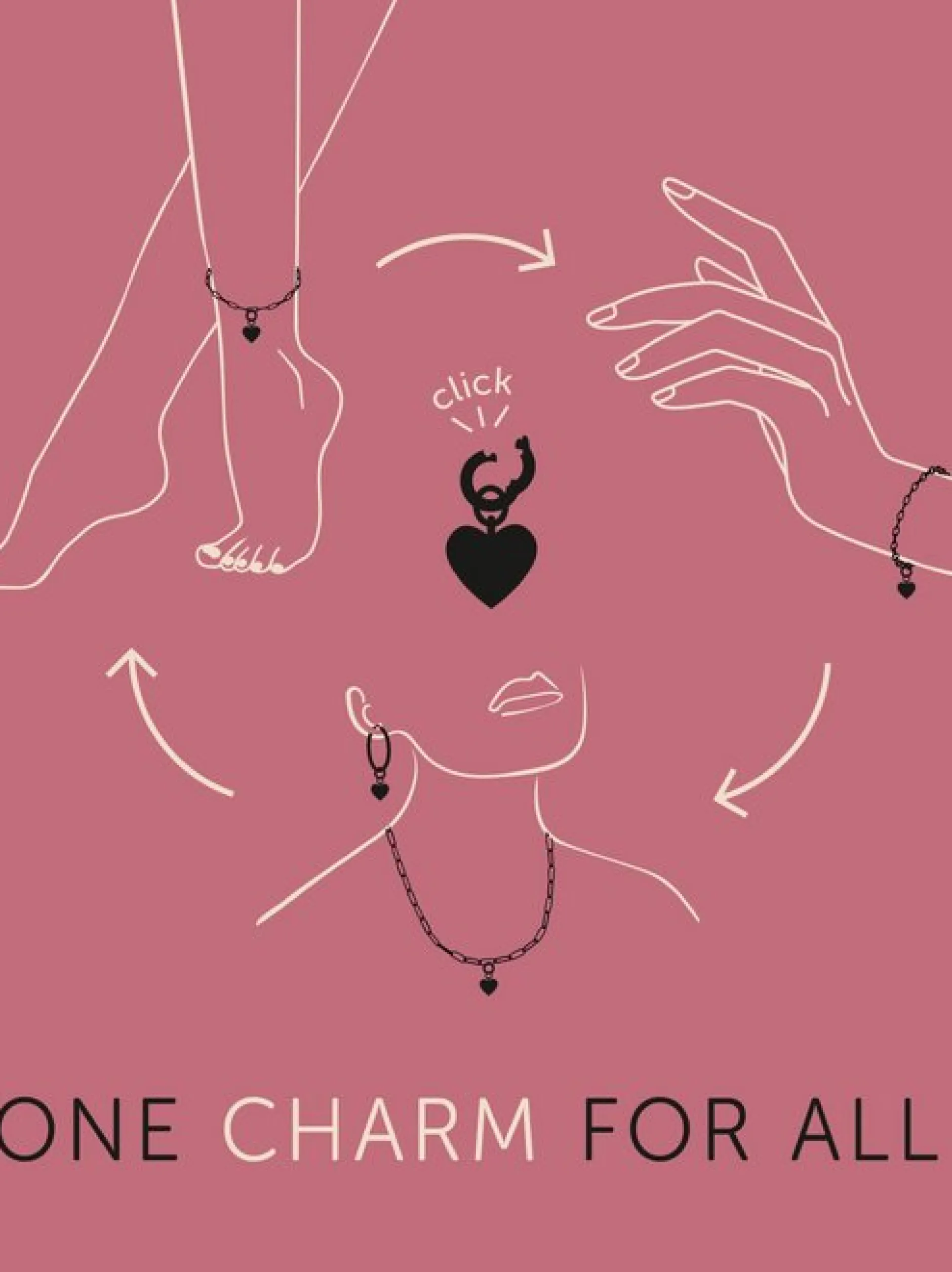 amor Damen Charm in silber