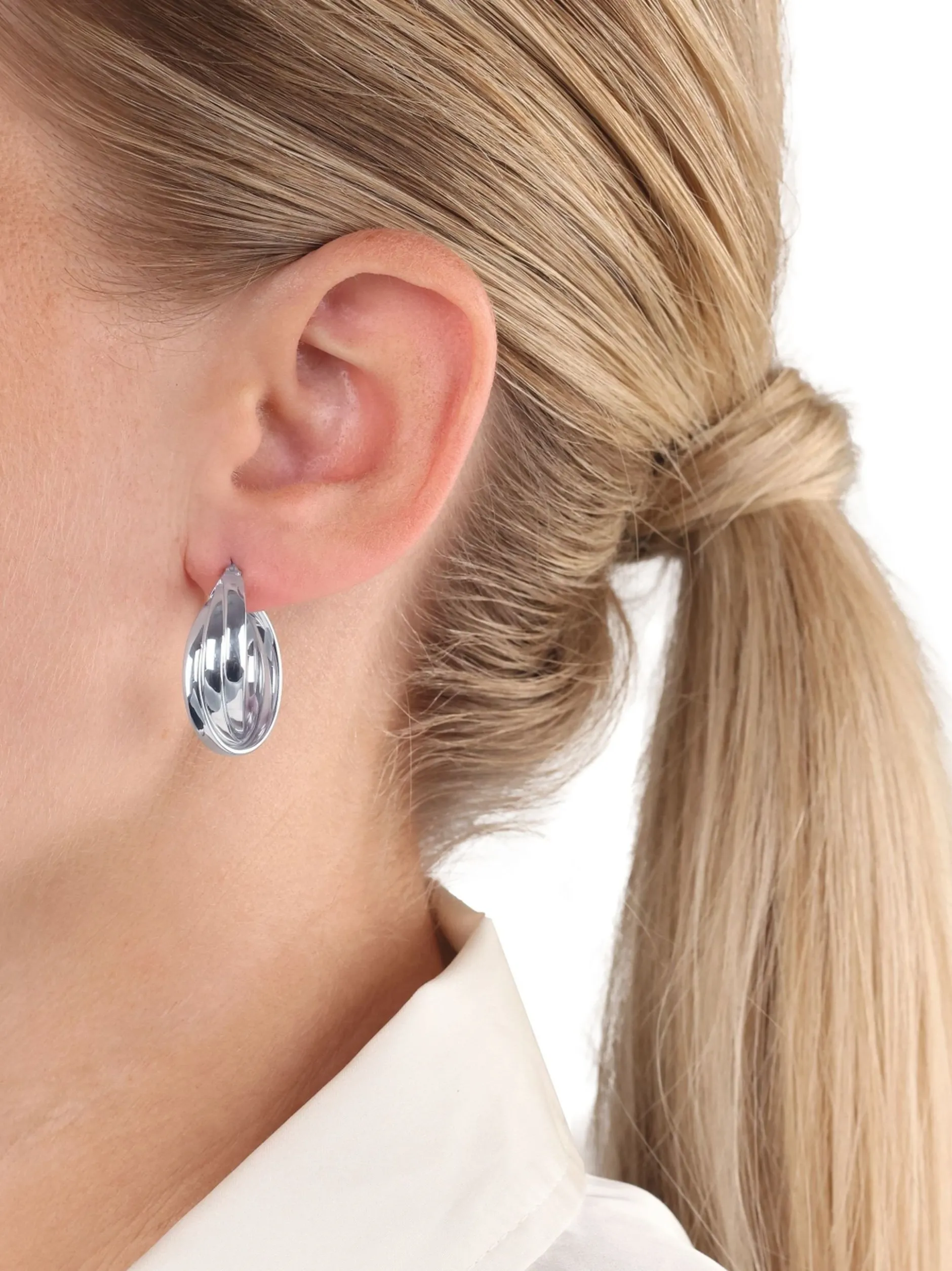 amor Damen Creolen in silber