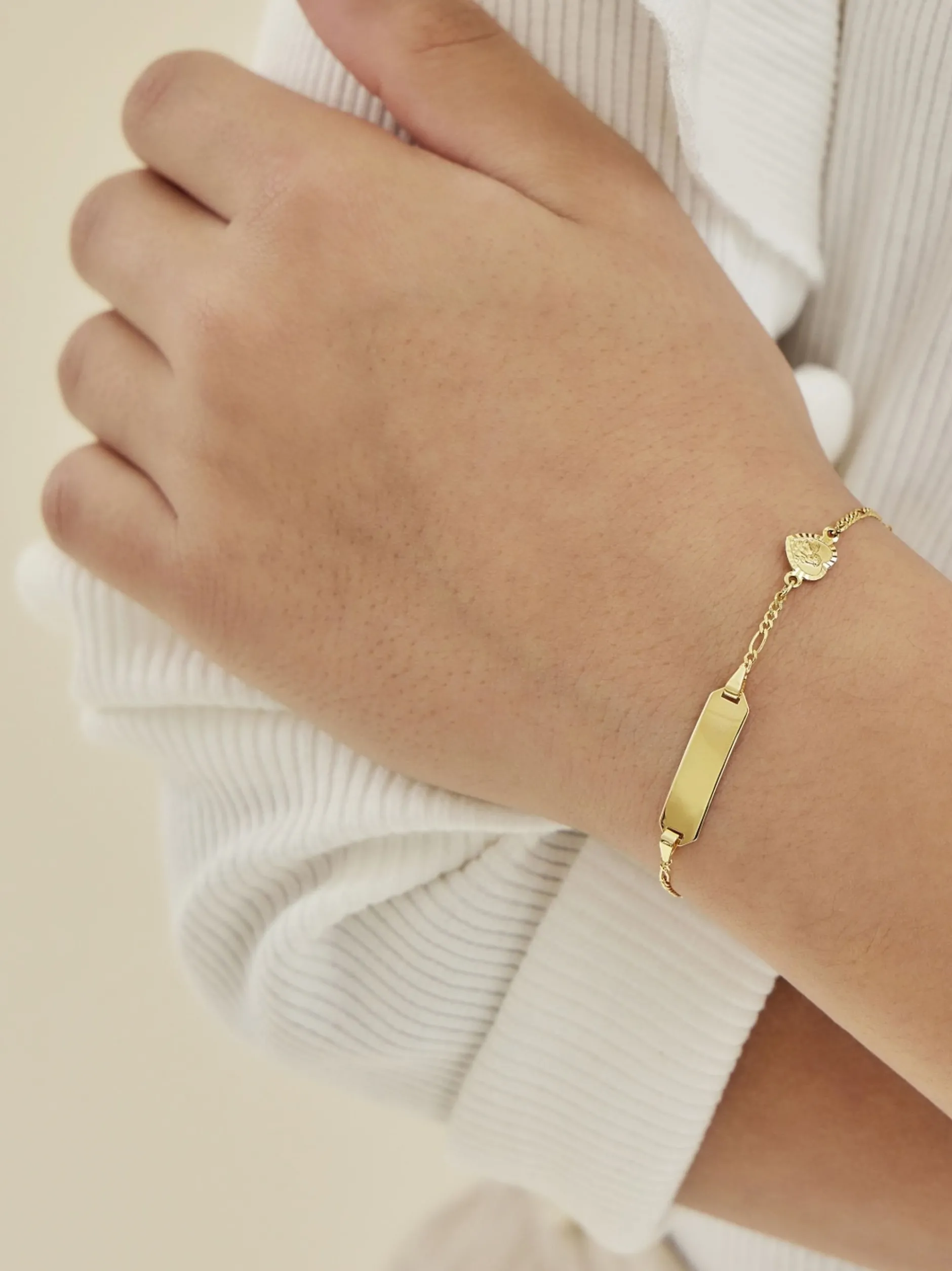 amor Mädchen Identarmband in gold