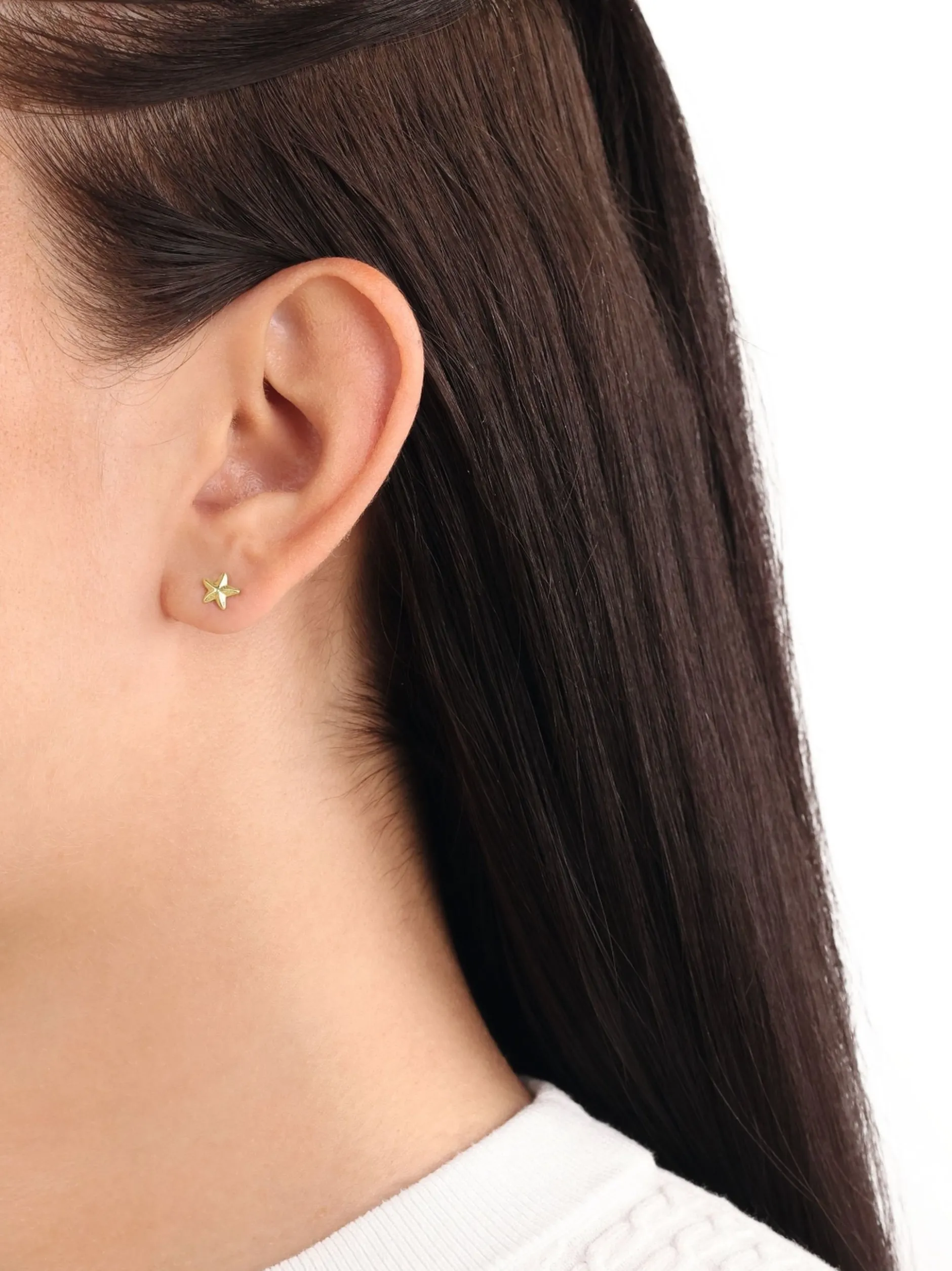amor Mädchen Ohrstecker in gold