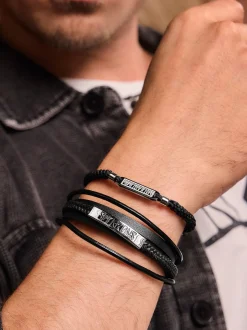 amor Unisex Armband in schwarz