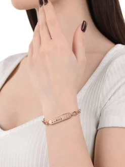 amor Unisex Identarmband in roségold
