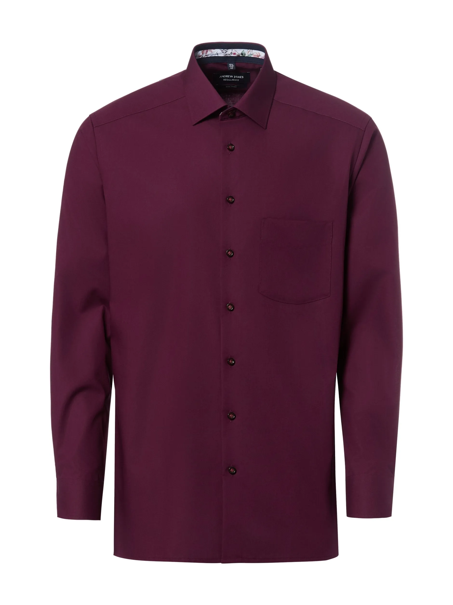 Andrew James Herren Businesshemd in aubergine