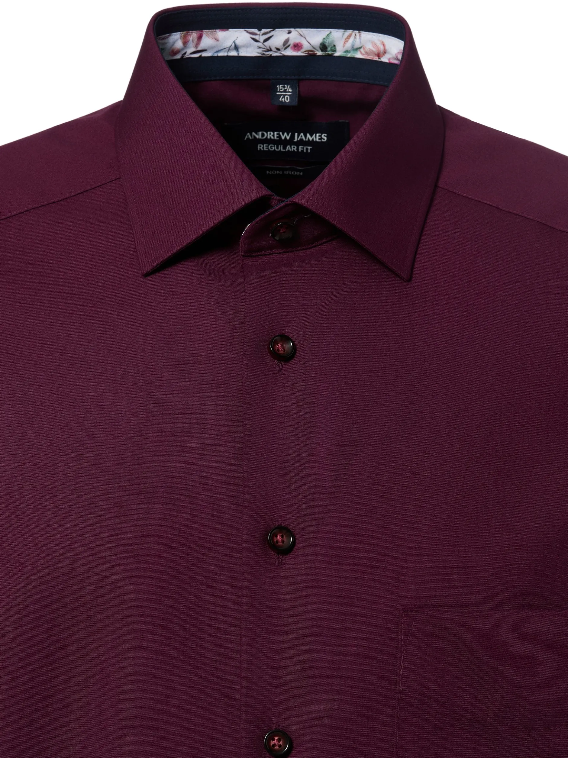 Andrew James Herren Businesshemd in aubergine