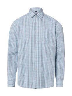 Andrew James Herren Businesshemd in aubergine mint