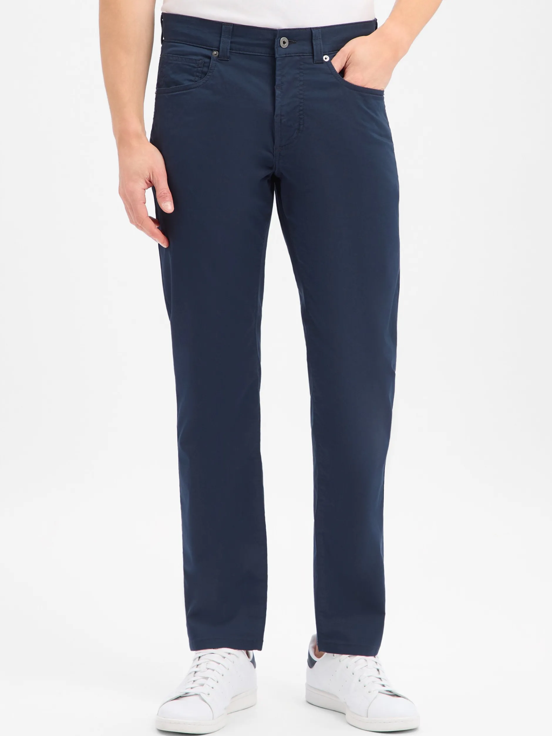 Andrew James Herren Five-Pocket-Hose - Modern Fit in marine