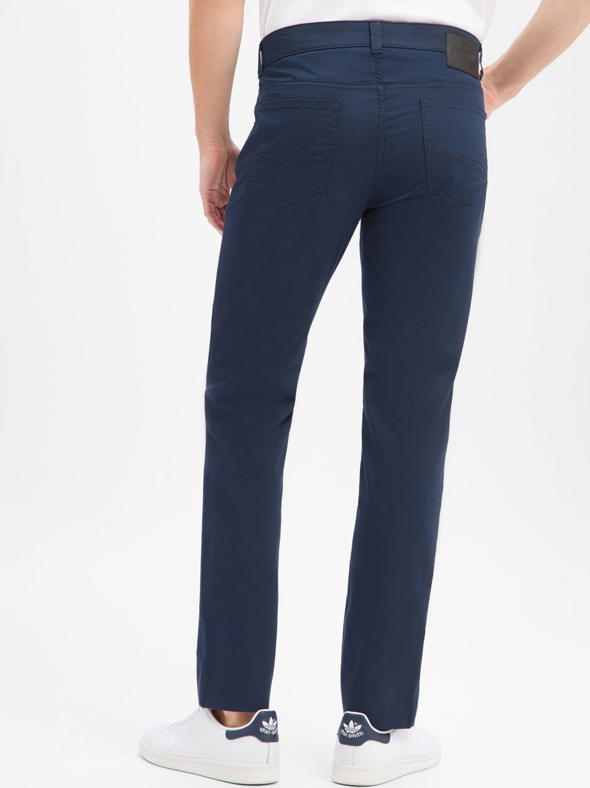Andrew James Herren Five-Pocket-Hose - Modern Fit in marine