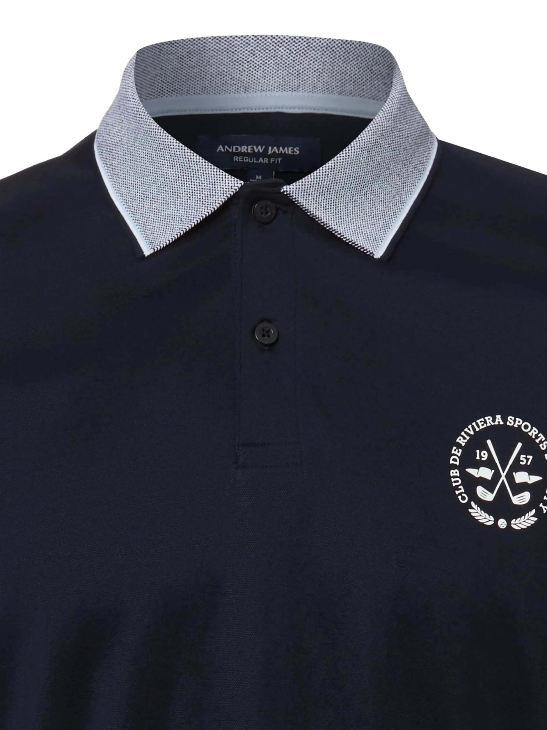 Andrew James Herren Poloshirt in marine - Ärmel: kurzarm