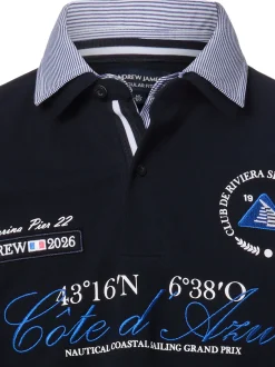 Andrew James Herren Poloshirt in marine - Ärmel: kurzarm