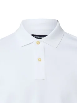 Andrew James Herren Poloshirt in weiß - Ärmel: kurzarm