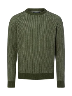 Andrew James Herren Pure Cashmere Pullover in khaki lind