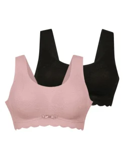 Anita Damen Bralette - Essential Lace im 2er-Pack in schwarz altrosa