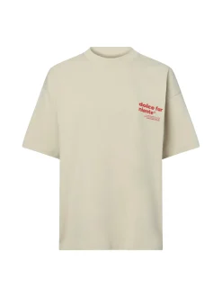 Another Cotton Lab Damen T-Shirt - Leisure Club in beige rot