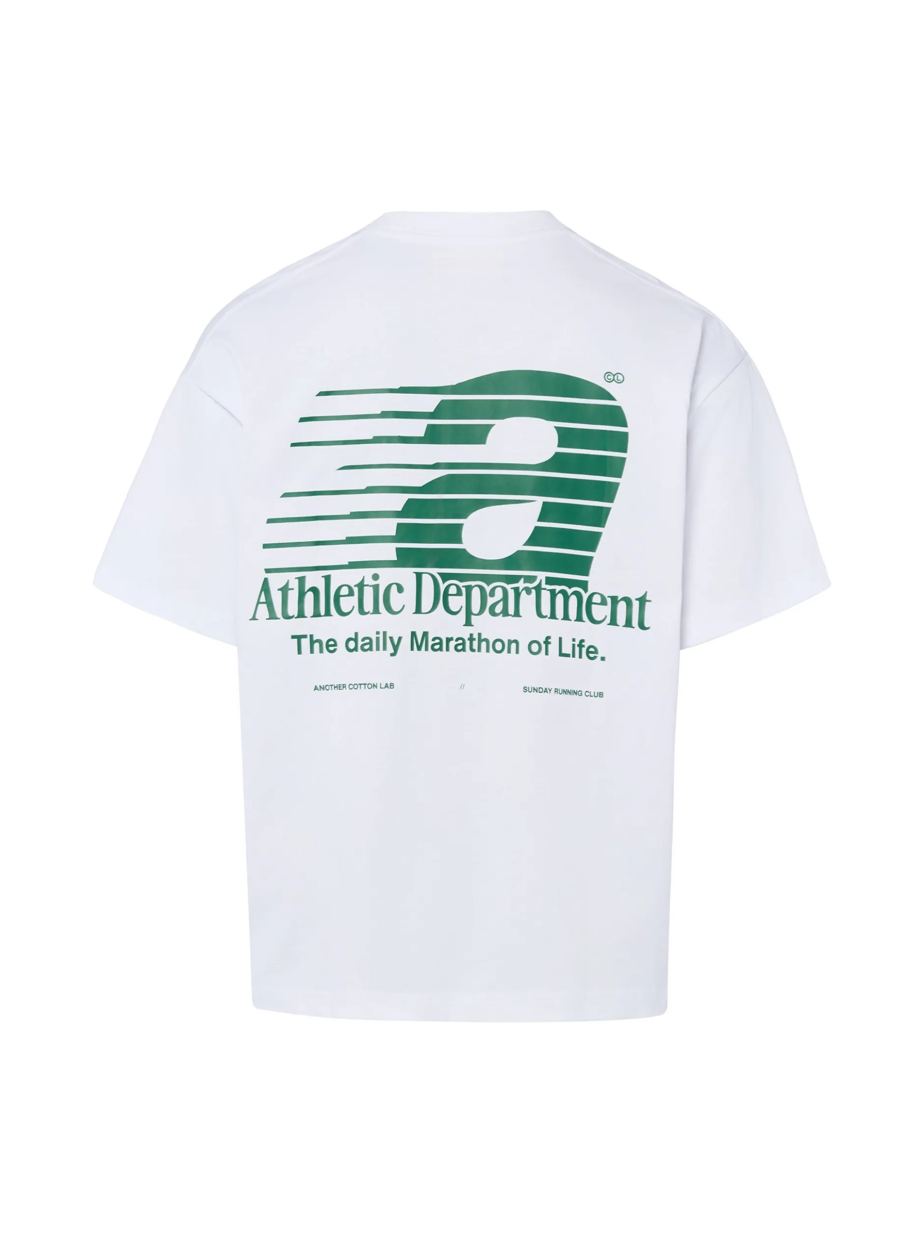 Another Cotton Lab Herren T-Shirt - Athletic Department in weiß tanne