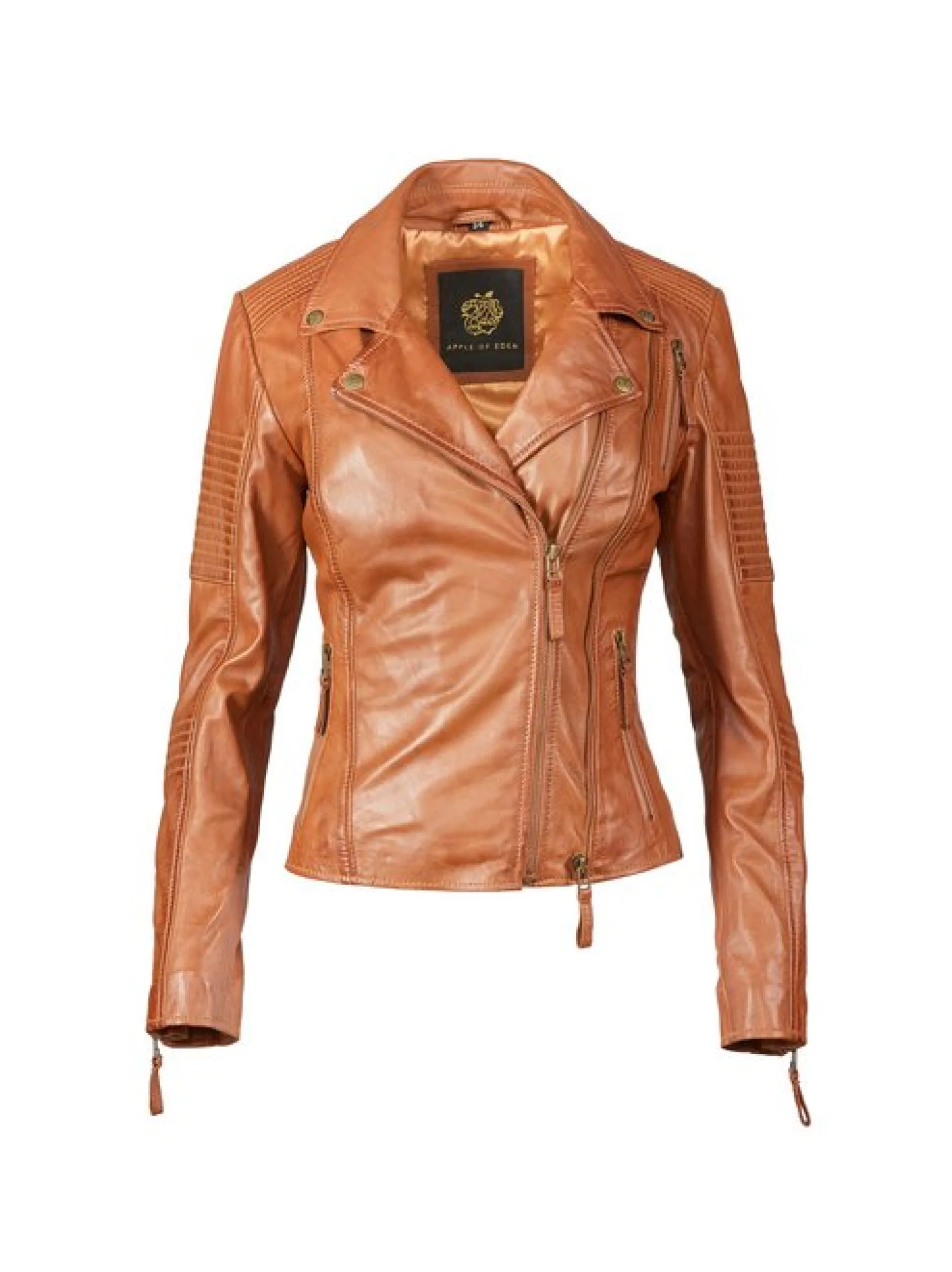 Apple of Eden Damen Lederjacke AOE-114 in cognac