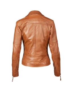 Apple of Eden Damen Lederjacke AOE-114 in cognac