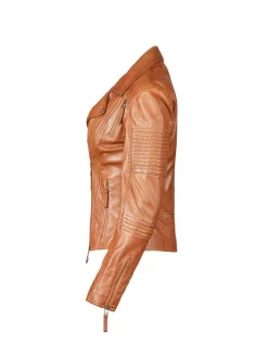 Apple of Eden Damen Lederjacke AOE-114 in cognac