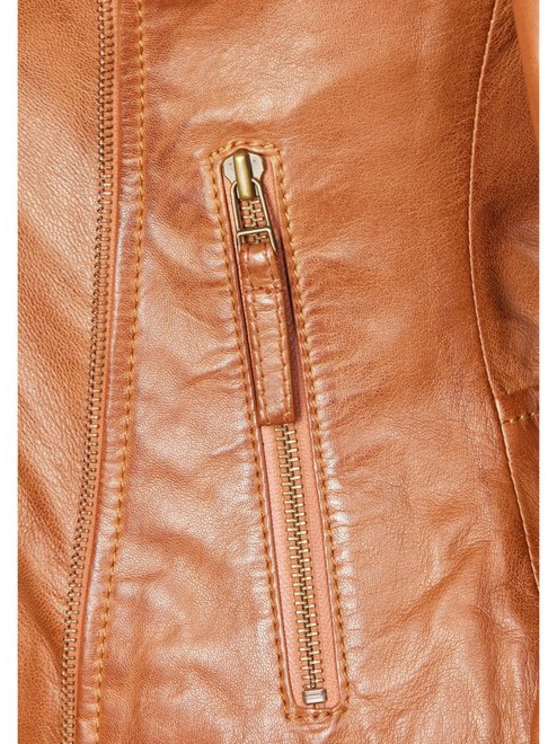 Apple of Eden Damen Lederjacke AOE-114 in cognac
