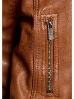 Apple of Eden Damen Lederjacke in cognac