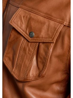 Apple of Eden Damen Lederjacke in cognac